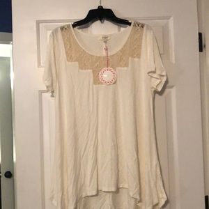 Umgee Cream with Crochet Detail